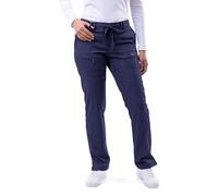 Adar Pro Scrubs for Women - Skinny Leg Yoga Scrub Pants - P4100P - Navy - L