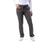 Adar Pro Scrubs for Women - Skinny Leg Yoga Scrub Pants - P4100P - Pewter - S