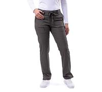 Adar Pro Scrubs for Women - Skinny Leg Yoga Scrub Pants - P4100T - Pewter - XL