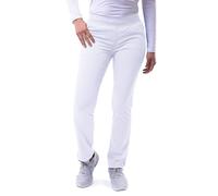 Adar Pro Scrubs for Women - Skinny Leg Yoga Scrub Pants - P7102 - White - XXS