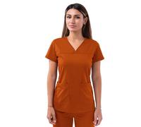 Adar Pro Scrubs for Women - Sweetheart V-Neck Scrub Top - P4210 - Cinnamon - XL