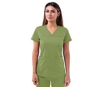 Adar Pro Scrubs for Women - Sweetheart V-Neck Scrub Top - P4210 - Spring Leaf - S