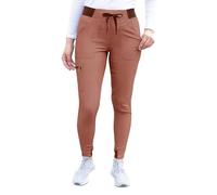 Adar Pro Scrubs for Women - Ultimate Yoga Jogger Scrub Pants - P7104T - Heather Coffee - XS