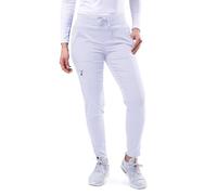 Adar Pro Scrubs for Women - Ultimate Yoga Jogger Scrub Pants - P7104T - White - XS