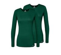 Adar Underscrubs for Women 2 Pack - Long Sleeve Underscrub Comfort Tee - 2902 - Hunter Green - XXS