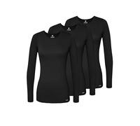 Adar Underscrubs for Women 3 Pack - Long Sleeve Underscrub Comfort Tee - 2903 - Black - L