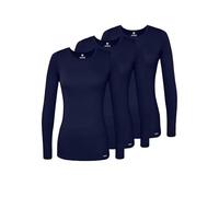 Adar Underscrubs for Women 3 Pack - Long Sleeve Underscrub Comfort Tee - 2903 - Navy - M