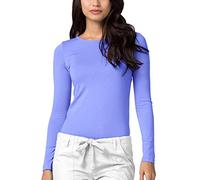 Adar Underscrubs for Women - Long Sleeve Underscrub Comfort Tee - 2900 - Ceil Blue - S