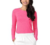 Adar Underscrubs for Women - Long Sleeve Underscrub Comfort Tee - 2900 - Heather Fuchsia - 3X