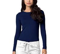 Adar Underscrubs for Women - Long Sleeve Underscrub Comfort Tee - 2900 - Navy - L