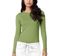 Adar Underscrubs for Women - Long Sleeve Underscrub Comfort Tee - 2900 - Spring Leaf - L