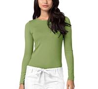 Adar Underscrubs for Women - Long Sleeve Underscrub Comfort Tee - 2900 - Spring Leaf - XS