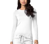 Adar Underscrubs for Women - Long Sleeve Underscrub Comfort Tee - 2900 - White - XS