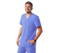 Adar Uniforms,A6006CBLXL Addition Scrubs for Men - Classic V-Neck Scrub Top - A6006 - Ceil Blue - XL