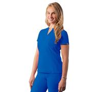 Adar Uniforms Addition Scrubs for Women - Notched V-Neck Scrub Top - A6002 - Royal Blue - M, A6002RYLM