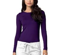 Adar Uniforms Underscrubs for Women - Long Sleeve Underscrub Comfort Tee - 2900 - Purple - S