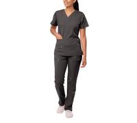 Adar Uniforms Women's 4400pwrl Medical Scrubs, Pewter, L UK
