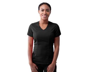 Adar Uniforms Women's P7002blks Medical Scrubs Shirt, Black, S UK