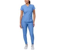 Adar Uniforms Women's P9400hfbls medical scrubs apparel sets, Heather French Blue, S UK