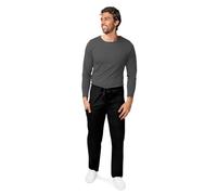 Adar Universal Mens Scrubs - Drawstring Tapered Leg Scrub Pants - 504 - Black - M