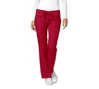 Adar Universal Scrubs for Women - Drawstring Straight Leg Scrub Pants - 510 - Red - XS
