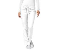 Adar Universal Scrubs for Women - Drawstring Straight Leg Scrub Pants - 510 - White - S