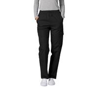 Adar Universal Scrubs for Women - Tapered Cargo Scrub Pants - 506 - Black - XS