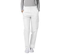 Adar Universal Scrubs for Women - Tapered Cargo Scrub Pants - 506 - White - 3X