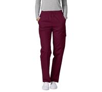 Adar Universal Scrubs for Women - Tapered Cargo Scrub Pants - 506P - Burgundy - 2X