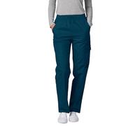 Adar Universal Scrubs for Women - Tapered Cargo Scrub Pants - 506P - Caribbean Blue - S