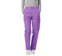 Adar Universal Scrubs for Women - Tapered Cargo Scrub Trousers - 506 - Lavender - S