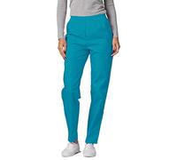 Adar Universal Scrubs for Women - Tapered Utility Cargo Scrub Pants - 503 - Teal Blue - L