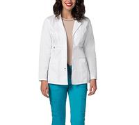 Adar Universal Stretch Lab Coat for Women - 28" Tab-Waist Lab Coat - 3300 - White - S