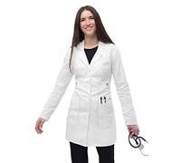 Adar Universal Stretch Lab Coat for Women - 36" Tab-Waist Lab Coat - 3304 - White - 3X