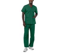 Adar Universal Unisex Medical Uniform - Unisex Drawstring Scrub Set - 701 - Hunter Green - 2X