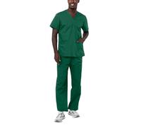 Adar Universal Unisex Scrubs - Unisex Drawstring Scrub Set - 701 - Hunter Green - 2X