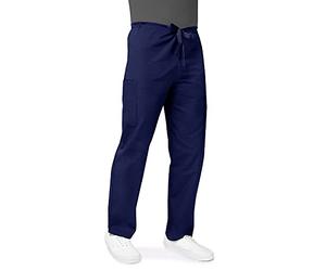 Adar Universal Unisex Scrubs - Drawstring Tapered Leg Scrub Pants - 504 - Navy - M