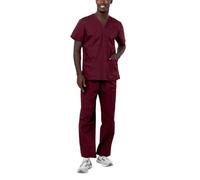 Adar Universal Unisex Scrubs - Unisex Drawstring Scrub Set - 701 - Burgundy - M