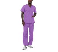 Adar Universal Unisex Scrubs - Unisex Drawstring Scrub Set - 701 - Lavender - M