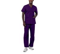 Adar Universal Unisex Scrubs - Unisex Drawstring Scrub Set - 701 - Purple - 5X