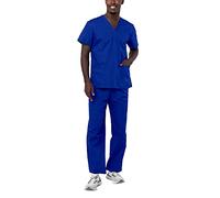 Adar Universal Unisex Scrubs - Unisex Drawstring Scrub Set - 701 - Royal Blue - 5X