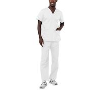 Adar Universal Unisex Scrubs - Unisex Drawstring Scrub Set - 701 - White - M