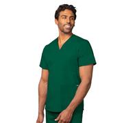 Adar Universal Unisex Scrubs - V-Neck Tunic Scrub Top - 601 - Hunter Green - L
