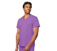Adar Universal Unisex Scrubs - V-Neck Tunic Scrub Top - 601 - Lavender - M 601LAVM