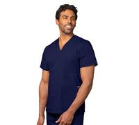 Adar Universal Unisex Scrubs - V-Neck Tunic Scrub Top - 601 - Navy - 2X