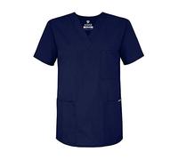 Adar Universal Unisex Scrubs - V-Neck Tunic Scrub Top - 601 - Navy - M