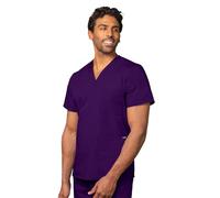 Adar Universal Unisex Scrubs - V-Neck Tunic Scrub Top - 601 - Purple - XS