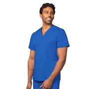 Adar Universal Unisex Scrubs - V-Neck Tunic Scrub Top - 601 - Regal Blue - S