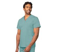 Adar Universal Unisex Scrubs - V-Neck Tunic Scrub Top - 601 - Submarine - L