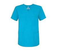 Adar Universal Unisex Scrubs - V-Neck Tunic Scrub Top - 601 - Turquoise - L